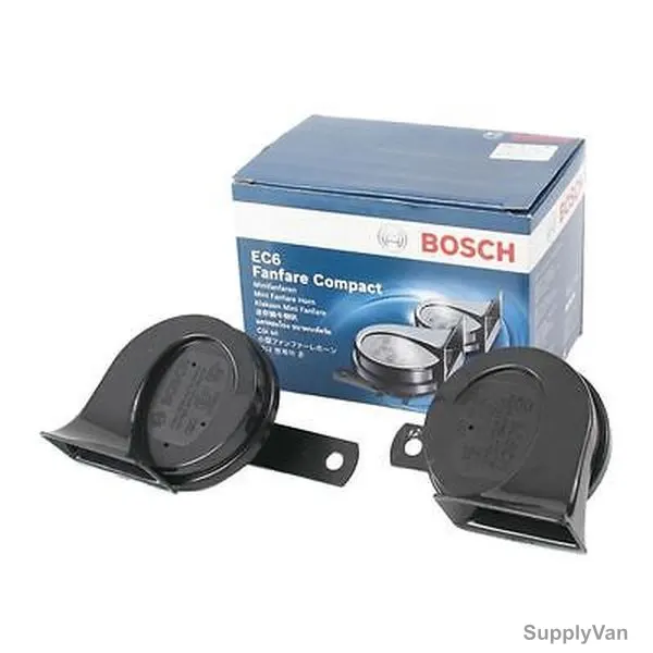 Bosch 2 Tone Fanfare Horn, EC6, Compact Plus, 12V, 110DB, Black, 2 Pcs/Pack — image 1