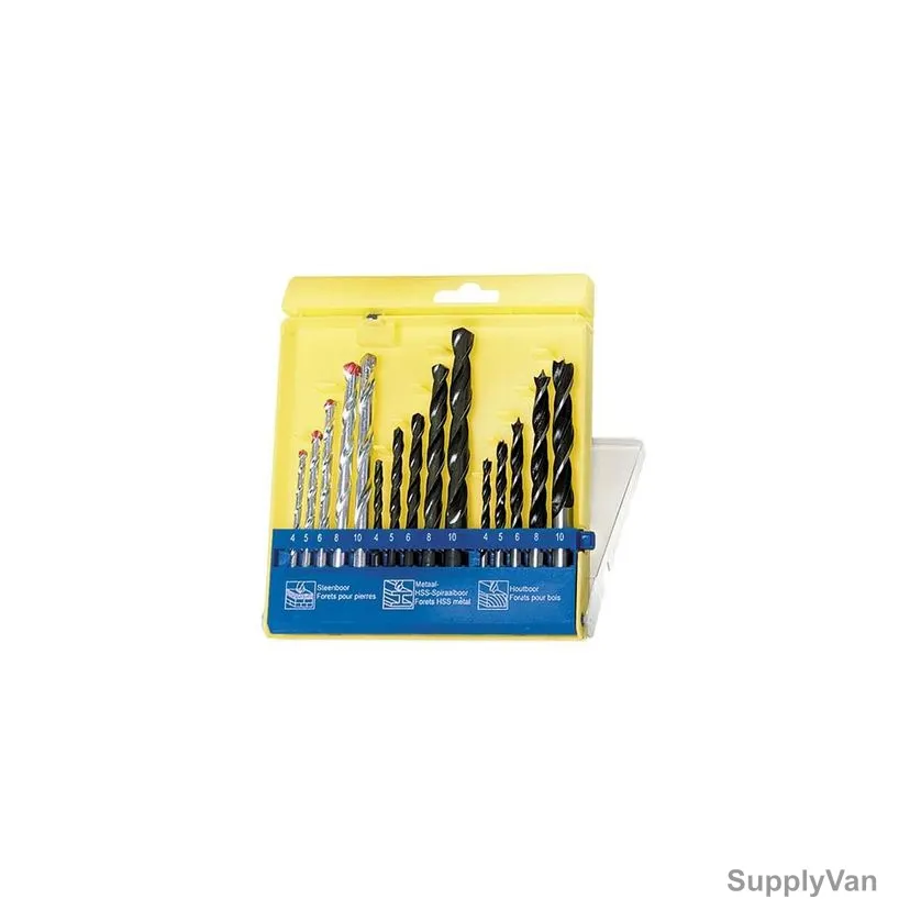 Sparta Masonry Drill Bit Set, 725085, Alloy Steel, 4-10MM, 15 Pcs/Pack