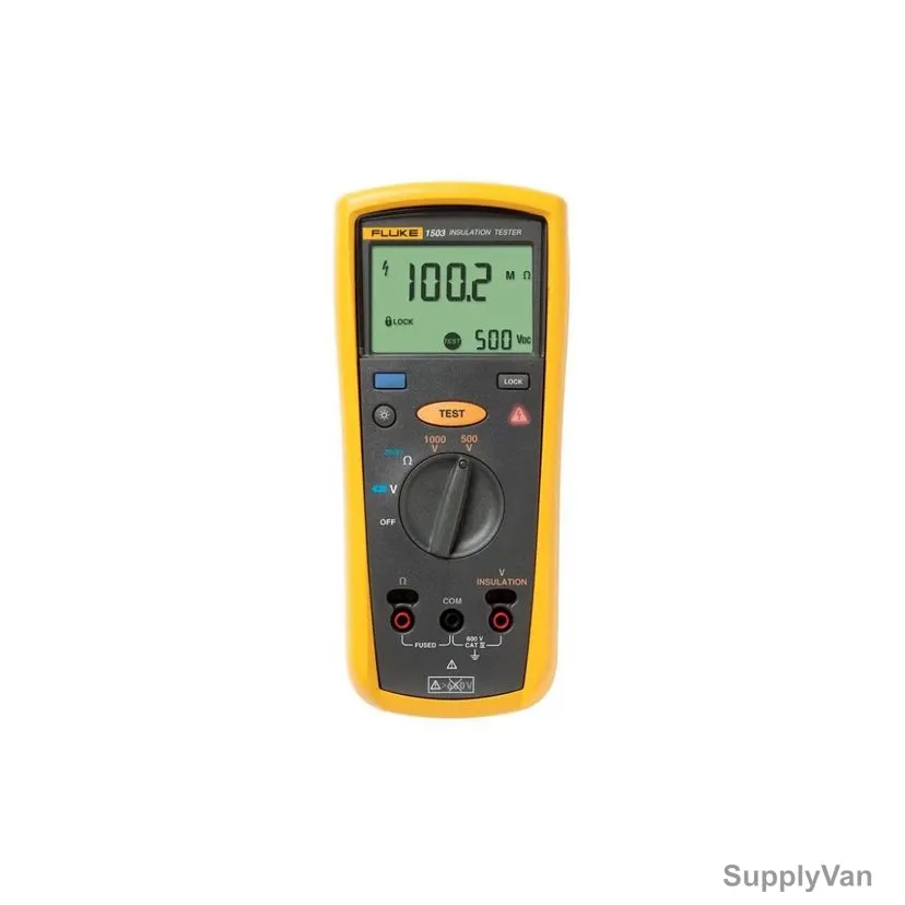 Fluke Insulation Resistance Meter, 1503, 1000V, 0.01 to 20000 Ohm