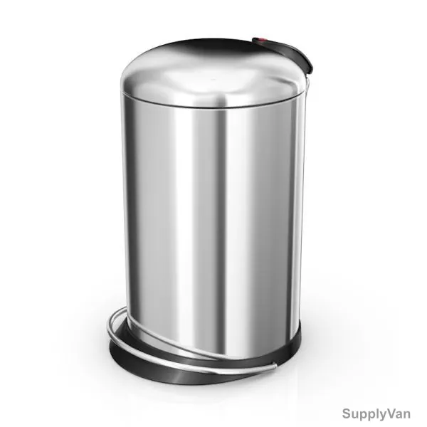 Hailo Pedal Waste Bin, Hlo-0514-240, TopDesign M, 13 Litres, Silver
