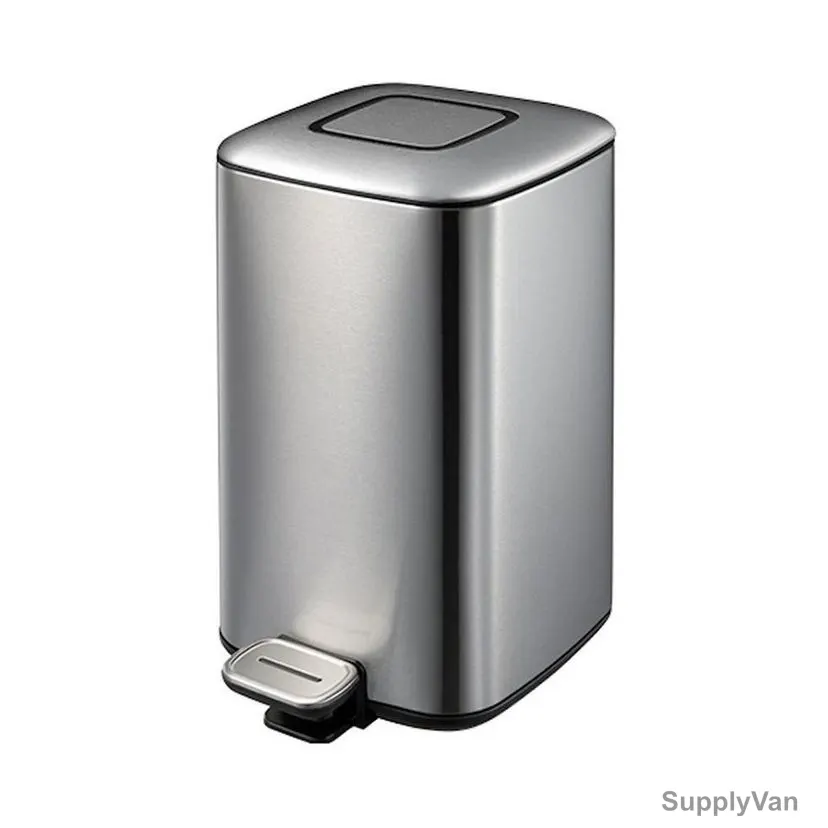 Eko Pedal Trash Bin, WSS70-12, Stainless Steel, 12 Ltrs, Silver — image 1