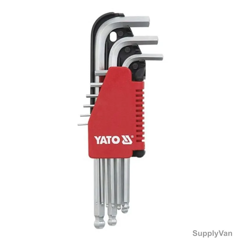 Yato Allen Key Set, YT-0507, Stainless Steel, 2-10MM, 9 Pcs/Set