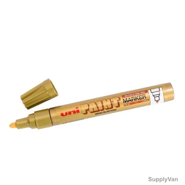 Uni-Ball Bullet Tip Paint Marker, PX20-GD, 2.0MM Tip Size, Gold, 12 Pcs/Pack