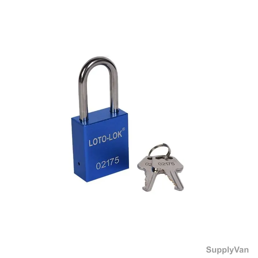 Loto-Lok Lockout Padlock, PD-ALBLKDS38, Aluminium and Stainless Steel, 38 x 6MM, Blue