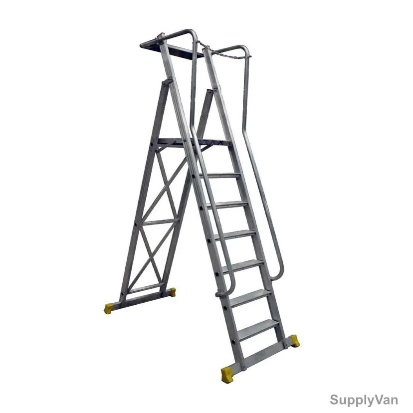 Penguin Platform Ladder, AWPL-8, Aluminium, 7+1 Steps, 4 Mtrs, 175 Kg — image 1