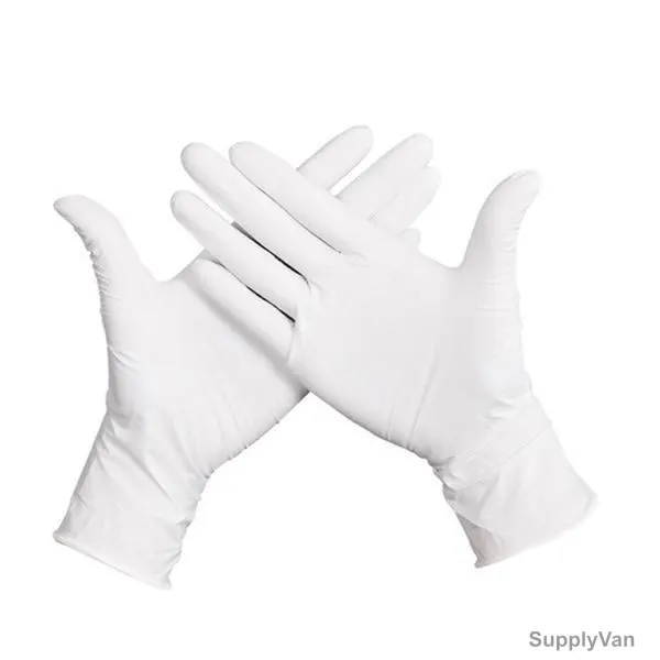 Powder-Free Disposable Gloves, Latex, L, White, 100 Pcs/Pack — image 1