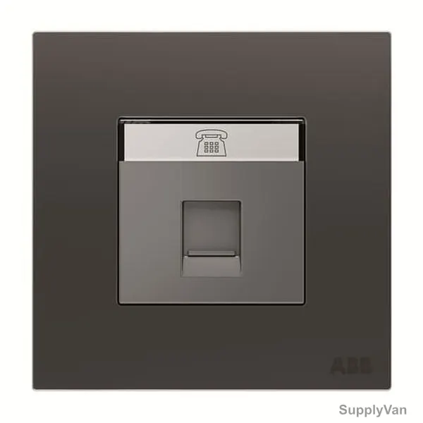 ABB Telephone Socket, AM32144-SB, Millenium, 4P, 1 Gang, RJ11, Silk Black