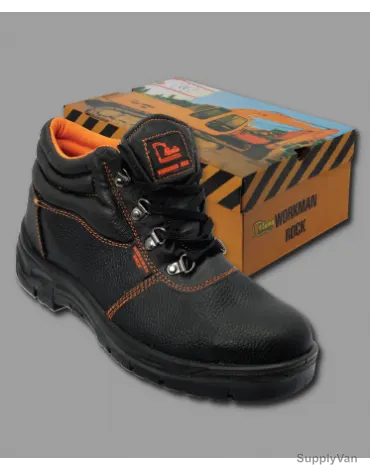 Workman Rock Safety Shoes, Size40, Black, High Ankle