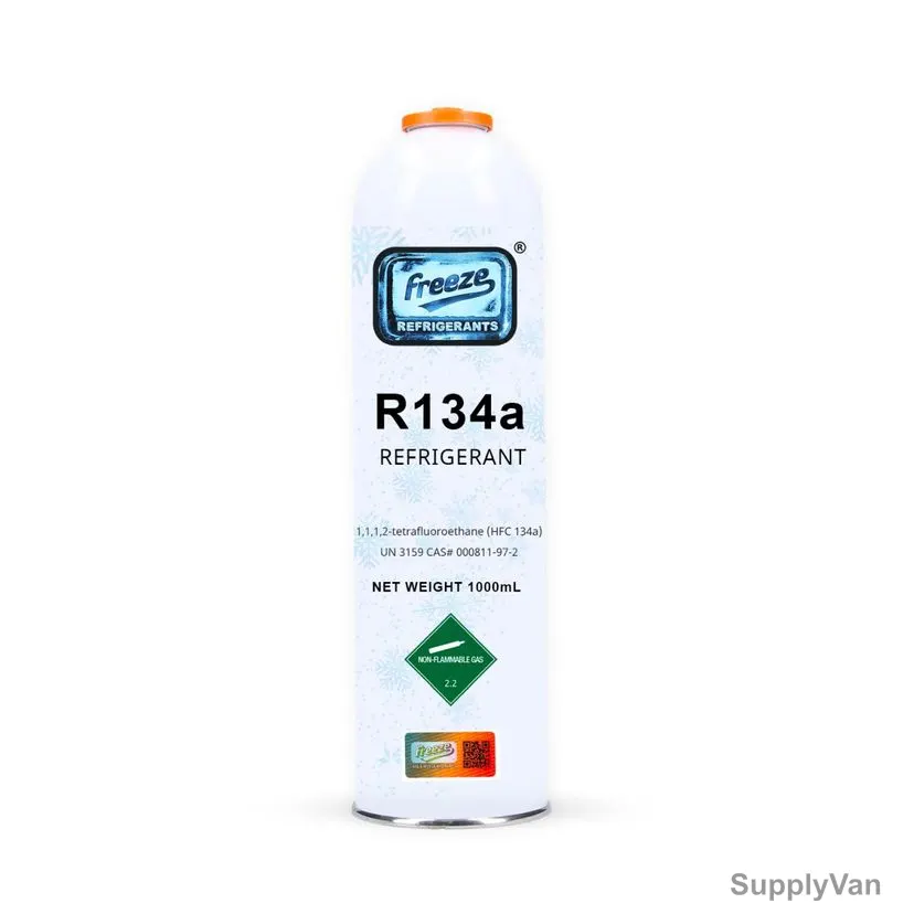 Freeze Refrigerant Gas, R134a, 1000ML