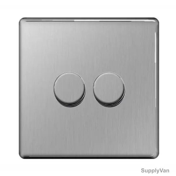 BG Dimmer Switch, FBS82P, 2 Gang, 2 Way, 400W