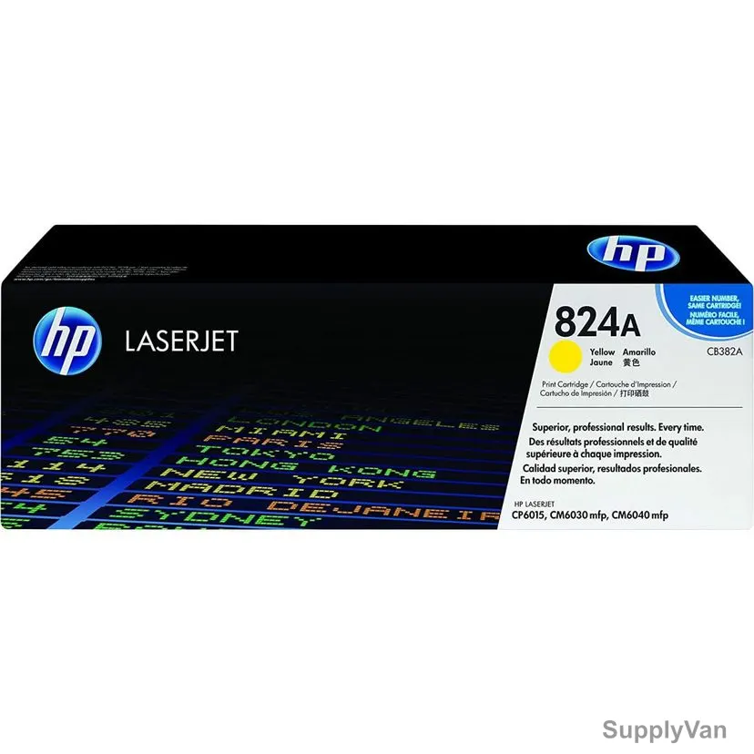 HP Original LaserJet Toner Cartridge, CB382A, 824A, 21000 Pages, Yellow