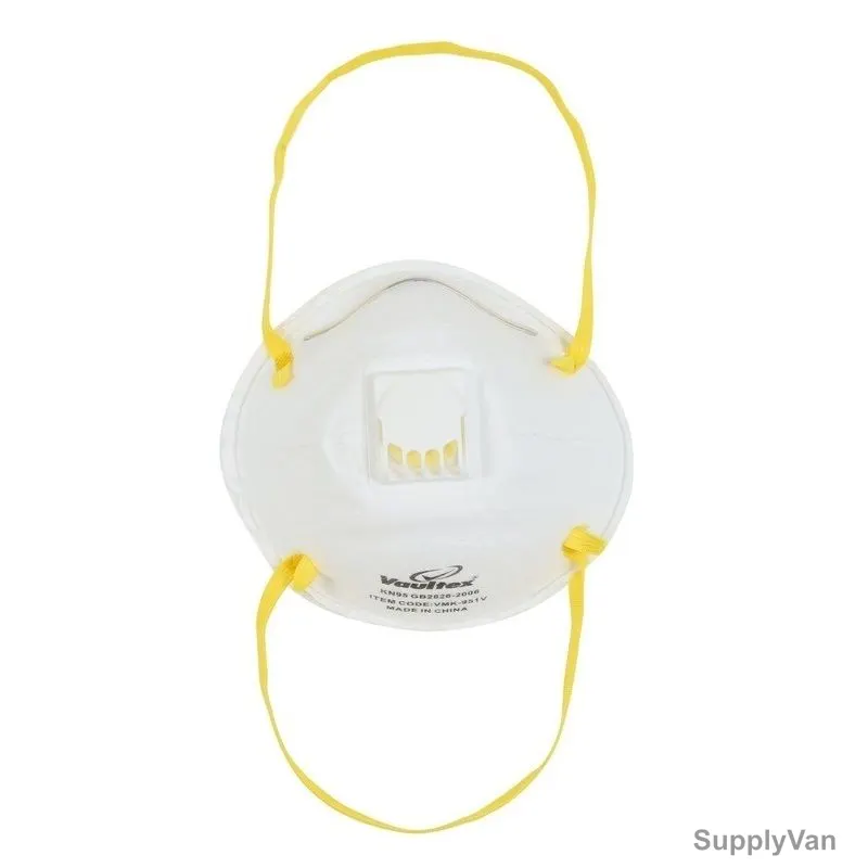 Vaultex KN95 Cup Shaped Particulate Respirator With Valve, VMK, White, 10 Pcs/Pack — image 1