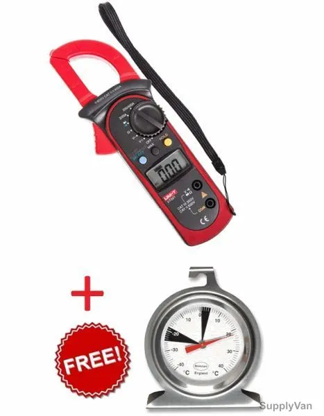 Uni-T Digital Clamp Multimeter UT201 Combo w/ Freezer Thermometer