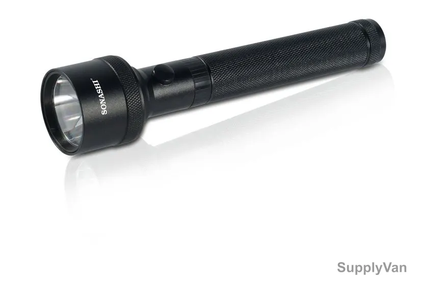 Sonashi Rechargeable LED Torch, SLT-600N, 3W, 2Ah, Black