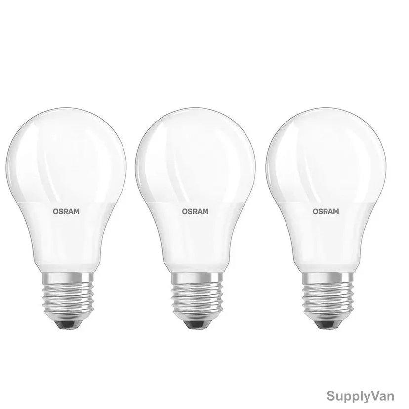 Osram Frosted LED Bulb, 12W, E27, 3000K, Warm White, 3 Pcs/Pack