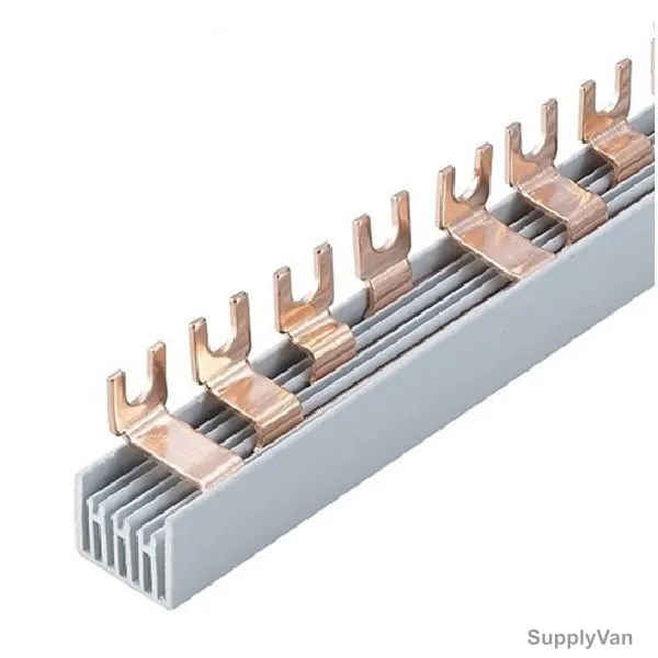 U Type Bus Bar, 415VAC, 4 Pole, 5 Pcs/Pack