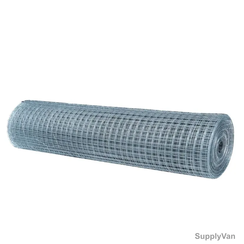 Robustline Galvanised Mesh Wire Fence, 3/4 Inch Mesh Size, 4 Feet Width x 12 Feet Length, Silver — image 1