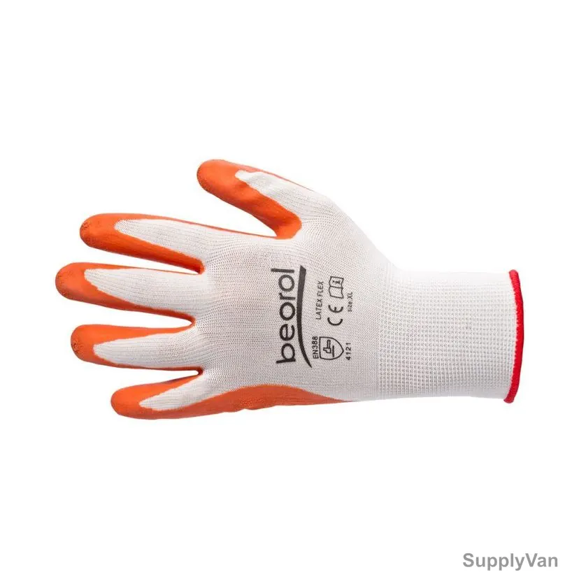 Beorol Knitted Gloves, RLF, White and Orange