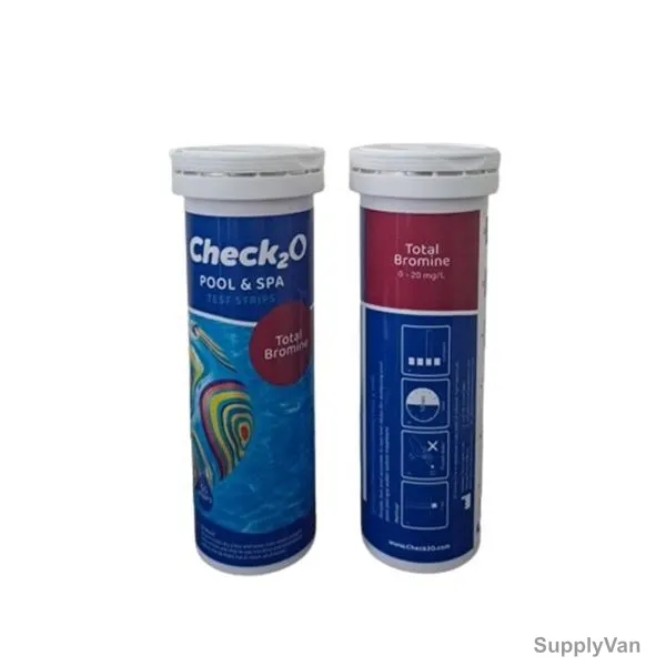 Johnson Pool and Spa Total Bromine Test Strip, 306.001, Check2O, 0 to 20 mg/L, 50 Strips/Pack — image 1