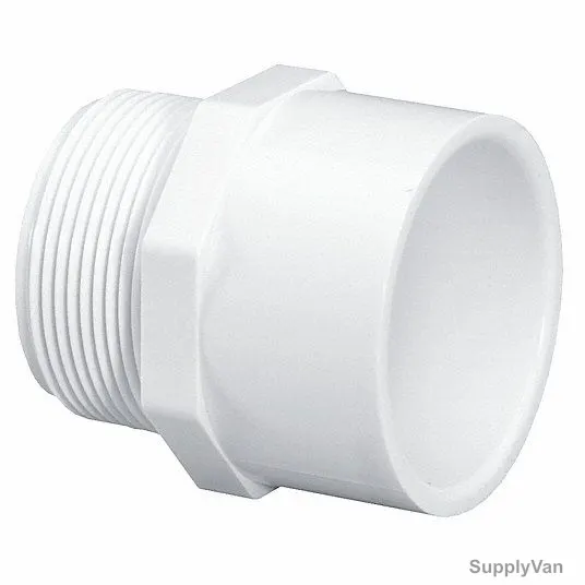 Gf High Pressure Male Adaptor, PVC, 1-1/4 Inch