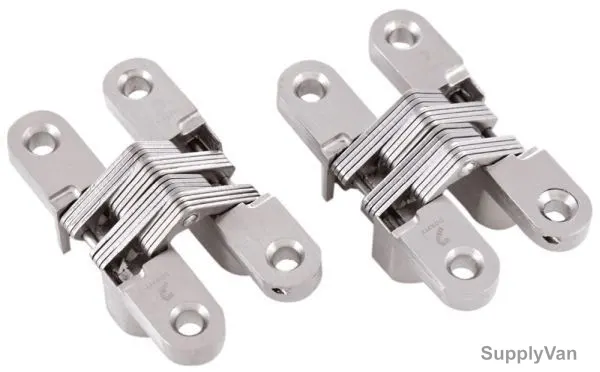 Dorfit Concealed Hinge, DTCH008, 28x118mm, Zinc Alloy, Satin Nickel