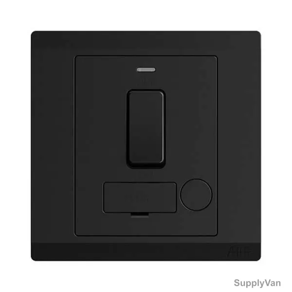 Abb Switched Fused Connection Unit With Flex Outlet and Neon, BL507-885, lnora, 250V, 13A, Starry Black