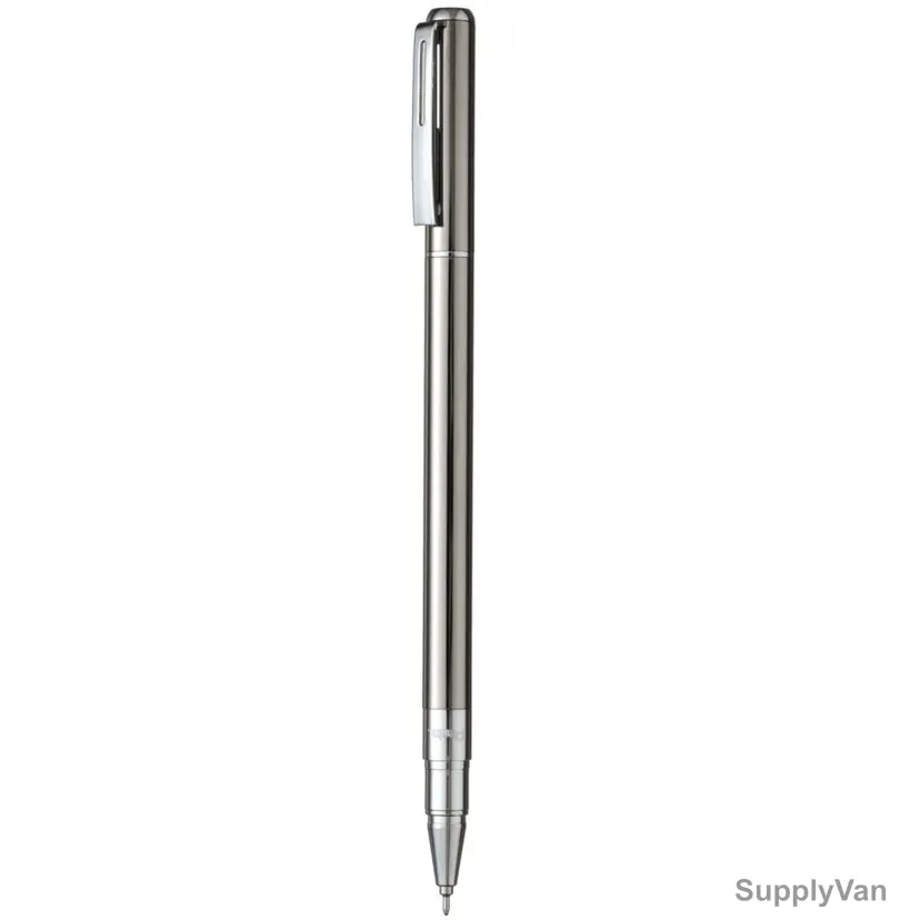Pentel Sterling Gel Roller Pen, PE-K600-C, 0.7MM Tip, Blue Ink/Silver Body