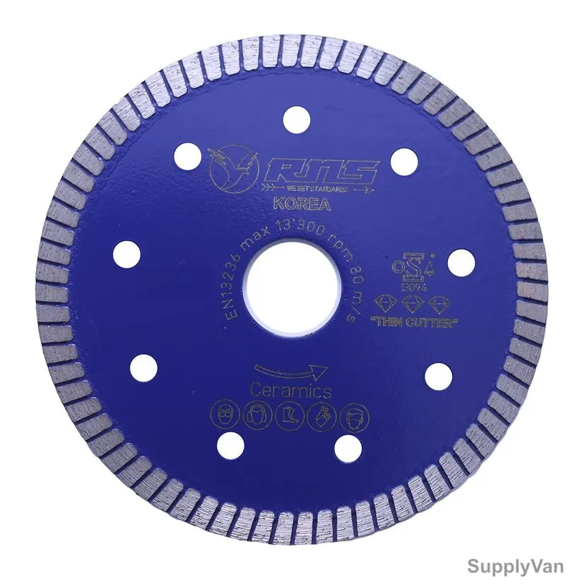 Rns Ceramics Diamond Cutting Blade, Turbo, 13300 RPM, 9 Inch Dia