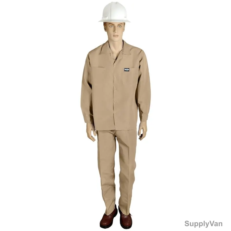 Gladiolus Pants and Shirt, G104060507, Classic, Polycotton, 4XL, Khaki