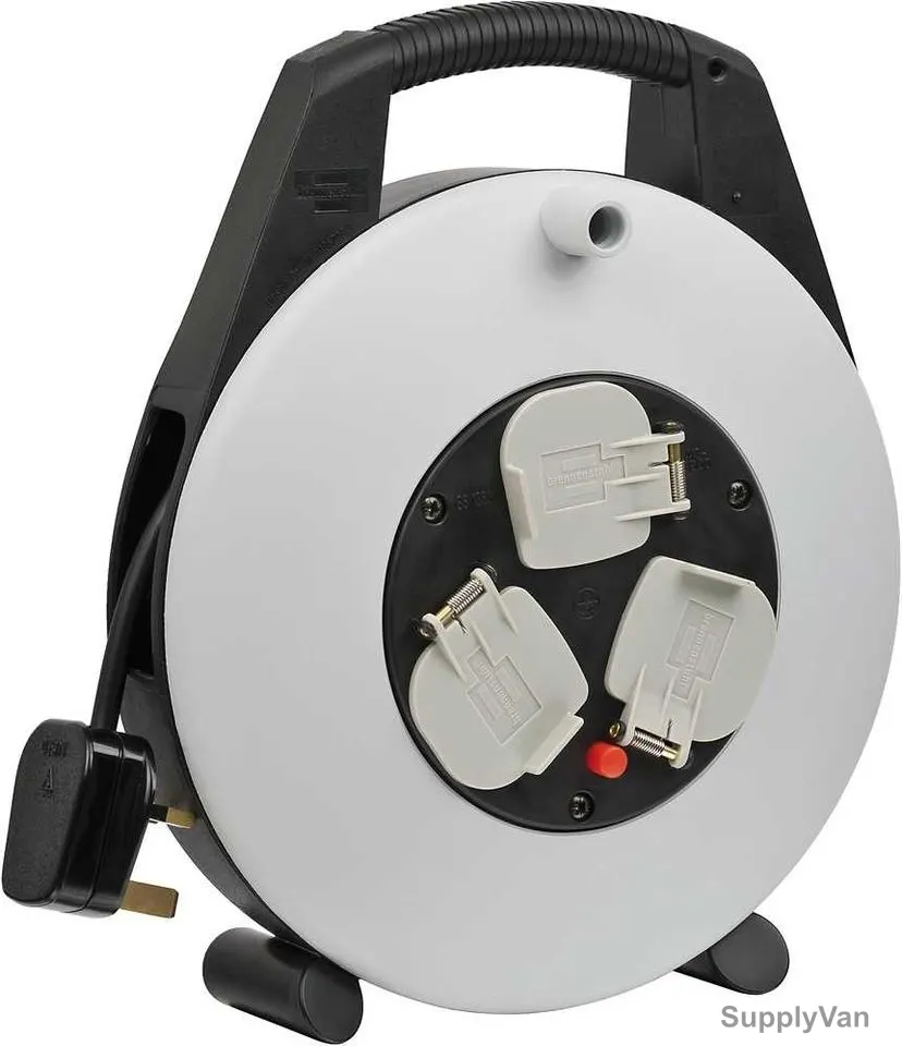 Brennenstuhl 3 Way Extension Reel, 1108553, 10 Mtrs