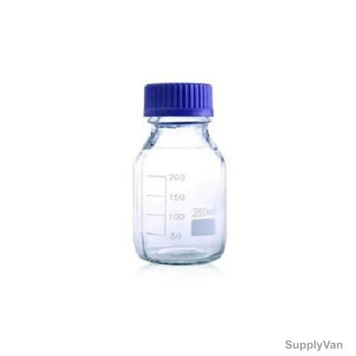 Labsil Reagent Bottle With Blue Screw Cap, 1407-250, Borosilicate Glass, 250ML