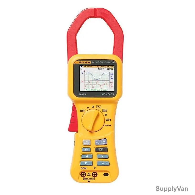 Fluke Power Quality Clamp Meter, 345, 1.5V, 1400A, 60MM