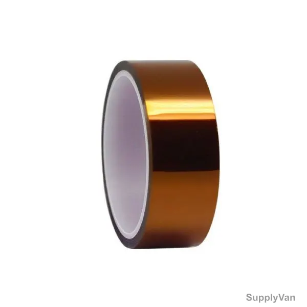 High Temperature Masking Tape, 48MM x 33 Mtrs, PET, Gold — image 1