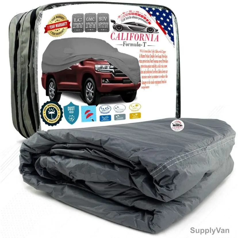 California Formula-T Car Body Cover With Hand Gloves For Chevrolet Blazer, Cotton/PVC, Black — image 1