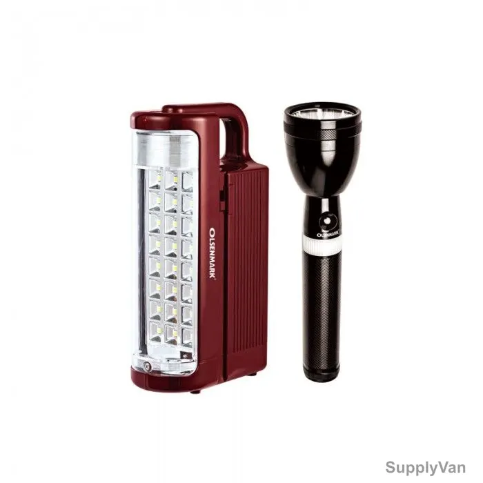 Olsenmark Emergency Lantern With Flashlight, OMEFL2751, 220-240V