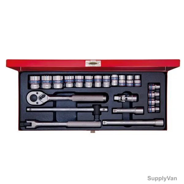 Kingtony Socket Wrench Set, 3023MR, 3/8 Inch Drive, 22 Pcs/Set