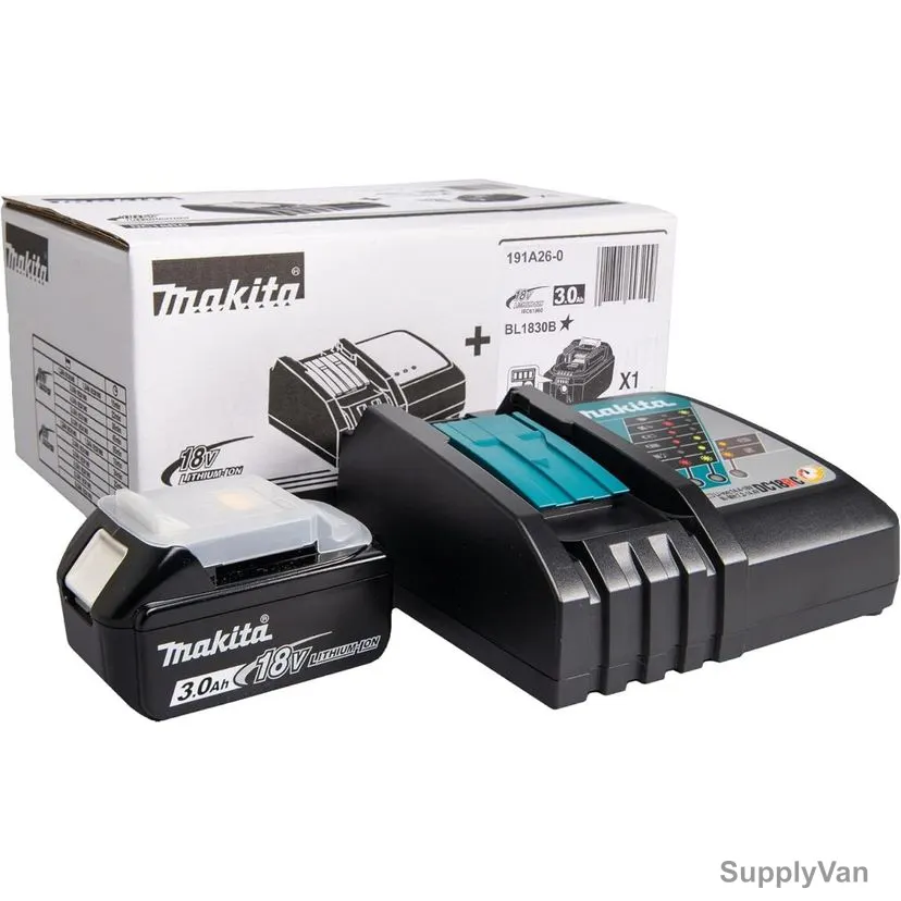 Makita Lithium-Ion Power Source Kit, 191A26-0, 18V, 1x 3.0Ah Battery, 1x Charger — image 1