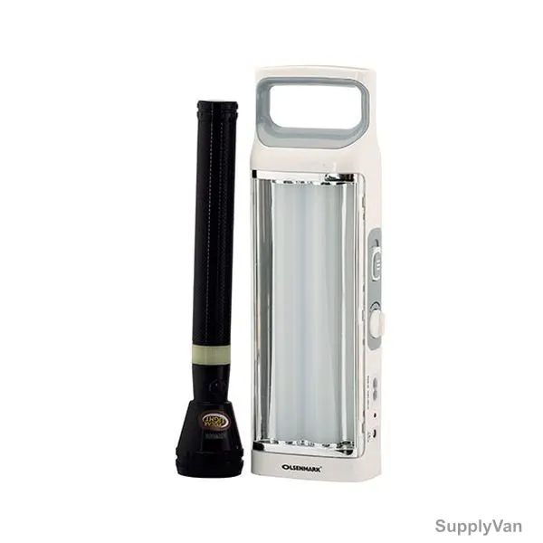 Olsenmark Emergency Lantern With Flashlight, OMEFL2725, 220-240V, 3000mAh