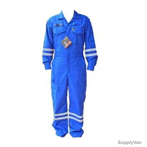 Lenzing Fire Retardant Protective Coverall, E134052202, 150 GSM, M, Blue — image 1