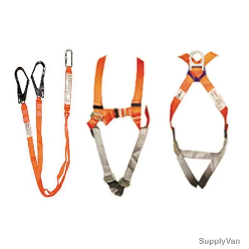 Safemax Safety Harness With Double Webbing, SE500, 23 KN, Orange/Grey