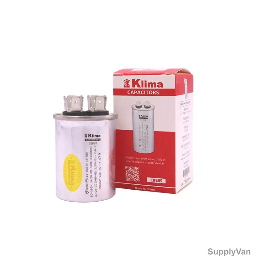 Klima Capacitor, CBB65, 6UF, 370-450VAC