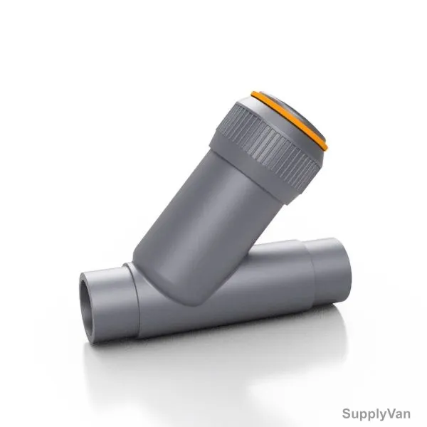 Effast Angle Seat Piston Check Valve, CDRVIS0200, VIS Series, PVC-U, 124 x 20MM, 10 Bar — image 1
