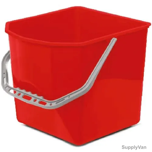 Intercare Multipurpose Bucket With Handle, Plastic, 25 Ltrs, Red