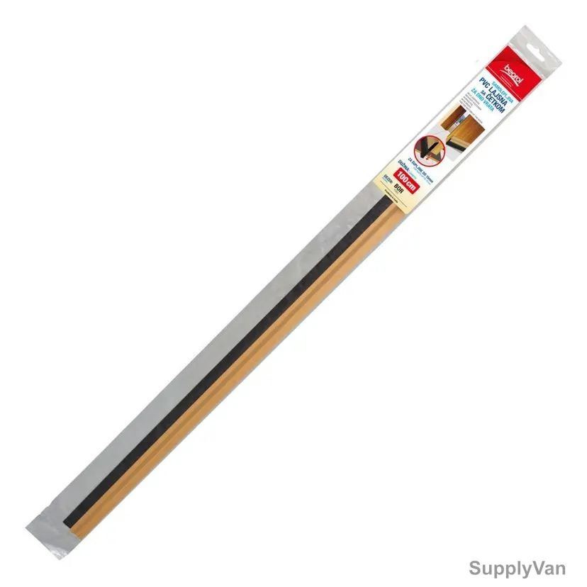 Beorol Door Draught Excluder With Brush, GT12P, Pine, 100CM