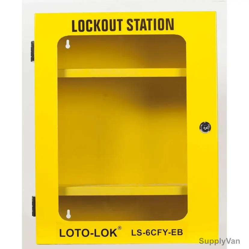 Loto-Lok Lockout Station, LS-6CFY-EB, 360 x 450MM, Yellow