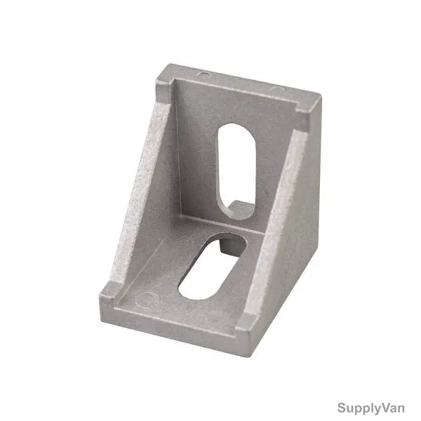 Extrusion 90 Degree Corner Bracket, 30 Series, 2 Hole, Aluminium, PK2