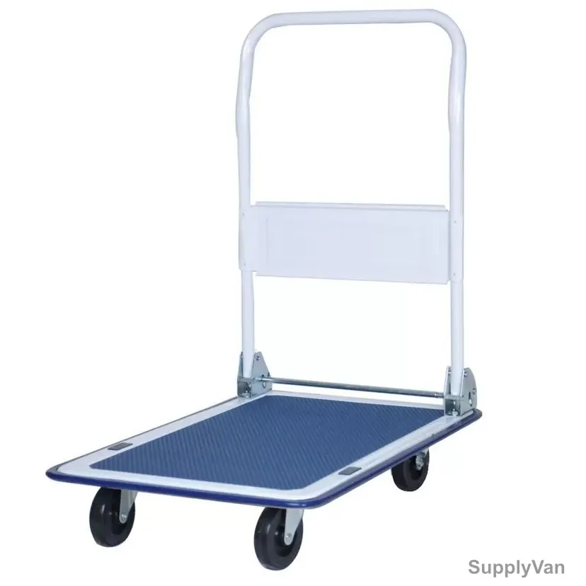 Solides Foldable Platform Hand Truck Trolley, YB150A, Steel, 150 Kg Loading Capacity, Blue
