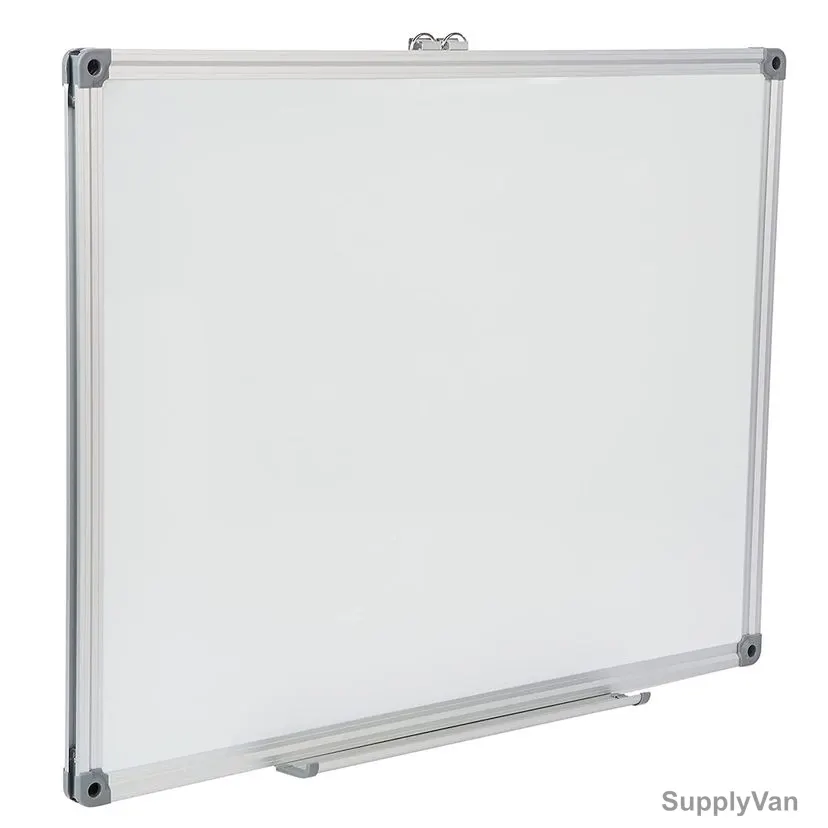 Deli Single Sided Magnetic Whiteboard, Aluminium, 90CM Width x 120CM Length — image 1