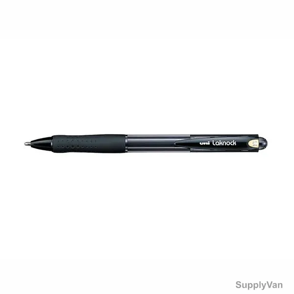 Uni-Ball Ball Point Pen, SN100B-BK, Laknock, 1.4MM Tip, Black, 12 Pcs/Pack