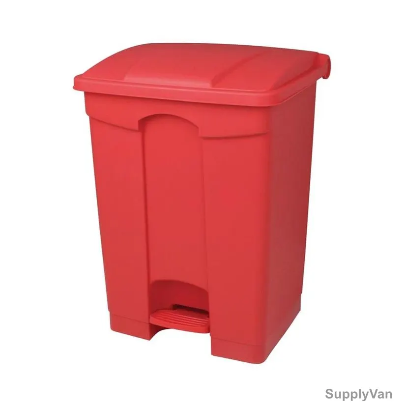 Akc Garbage Bin With Pedal, GC05R-68, Plastic, 68 Ltrs, Red